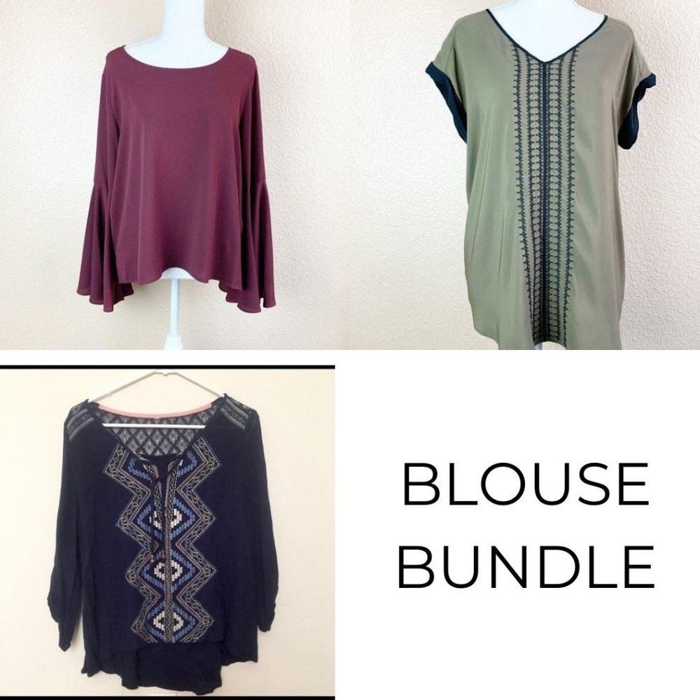 Vince Camuto + Express Boho Blouse Bundle